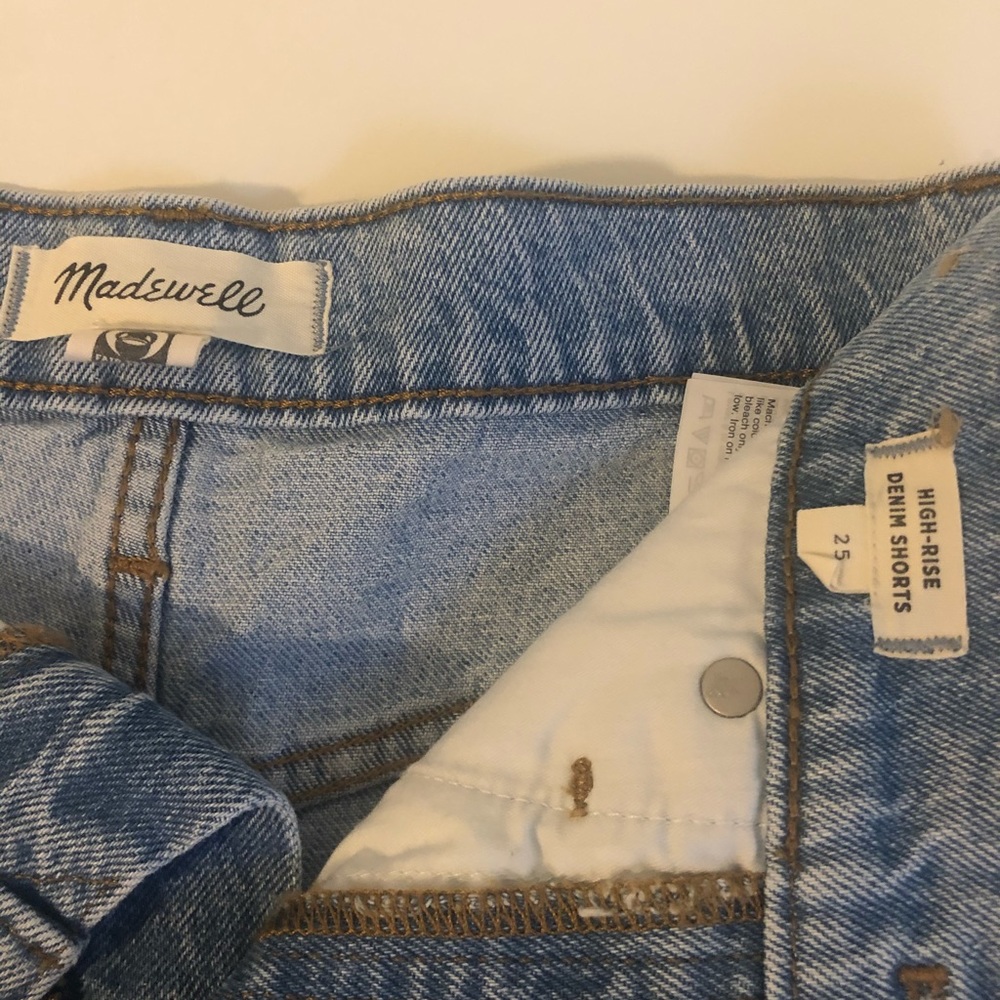 Madewell high rise denim shorts!